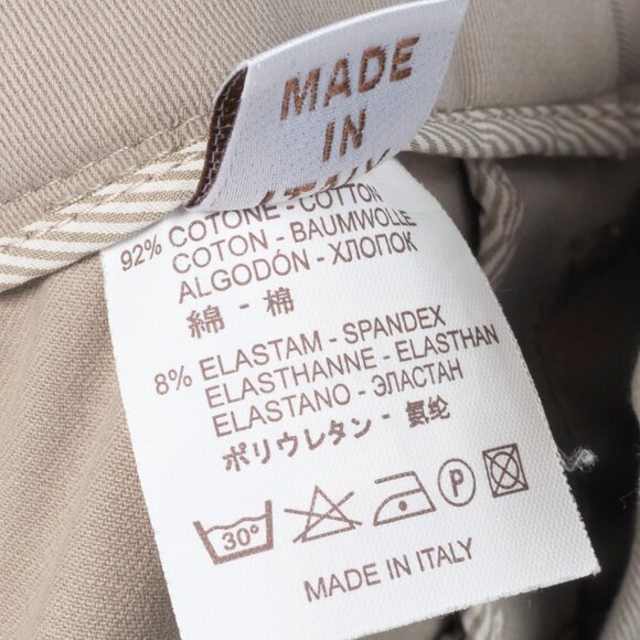 Brunello Cucinelli Khaki Cotton-Twill Skinny Pants - Picture 10 of 11